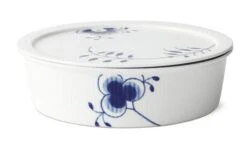 Royal Copenhagen Blå Mega Riflet Skål M. Låg