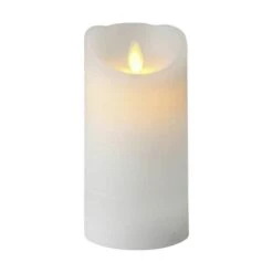 LED Bloklys M. Bevægelig Flamme