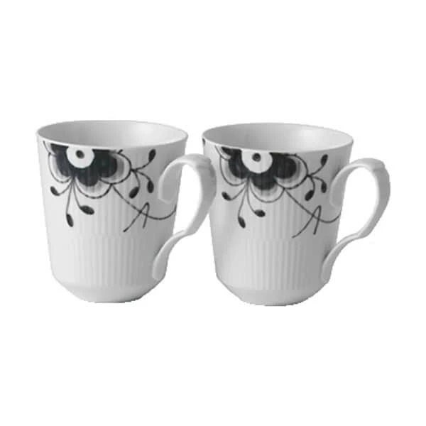 Royal Copenhagen Sort Mega Riflet Krus - 2 Stk. 3 Royal Copenhagen Sort Mega Riflet Krus - 2 Stk.