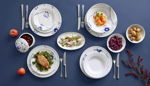 Royal Copenhagen Musselmalet Riflet Bonbonniere 4 Royal Copenhagen Musselmalet Riflet Bonbonniere - Billede 2