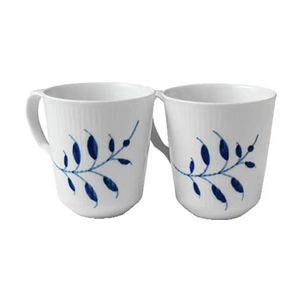 Royal Copenhagen Blå Mega Riflet Krus - 2 Stk. 7 Royal Copenhagen Blå Mega Riflet Krus - 2 Stk. - Billede 5