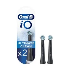Oral B IO Ultimate Clean Black Tandbørstehove - 2 Stk.
